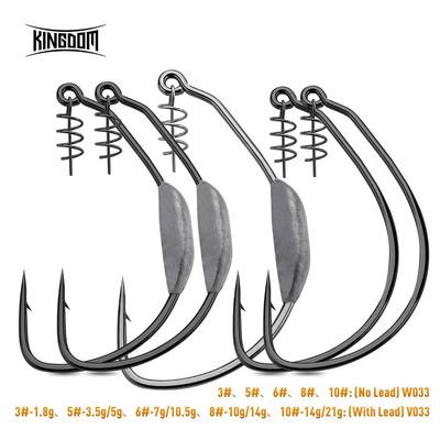 Kingdom Haczyki wędkarskie 4 szt. Haczyk na ryby Haczyk sprężynowy Drop Shot Fishing Swimbait Hook na basy