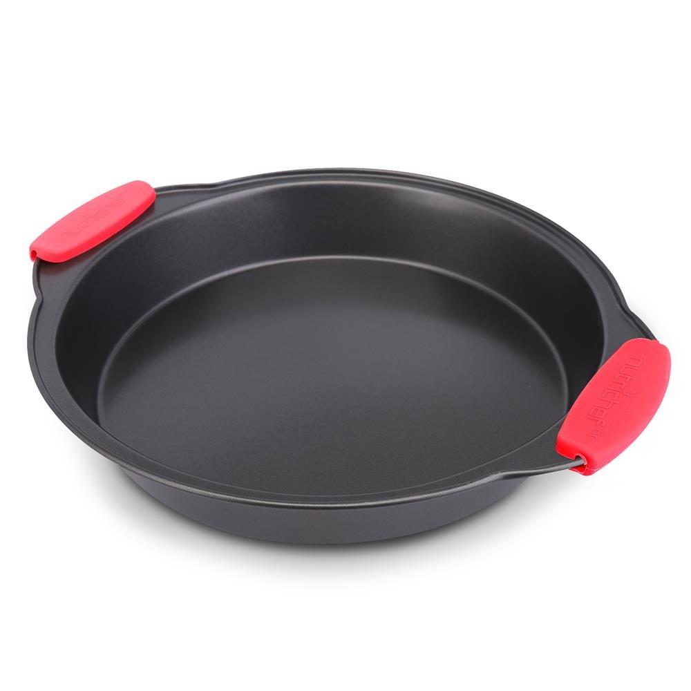 

Круглая форма для выпечки с антипригарным покрытием, прочная форма из углеродистой стали с силиконовыми ручками, безопасна для духовки, можно мыть в посудомоечной машине, идеально подходит для маффинов, печенья United States