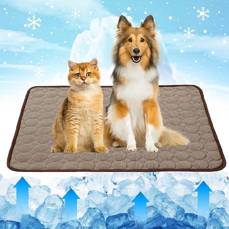 Ice Silk Cat Self Cooling Bed Cat Bed Cushion Mat for Hot Summer Cooling