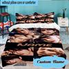 Custom Name 3PCS K-pop Idol Collage Bedding Set Including 1pc Duvet Cover And 2pcs Pillowcases for Bedroom, Dormitory Gift Home Decor