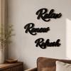 Wooden Letters for Wall Stickers, Self-Adhesive Art Decor, Retro 3D Three Dimensional Letter Signs English Words Stickers Home Living Room Bedroom