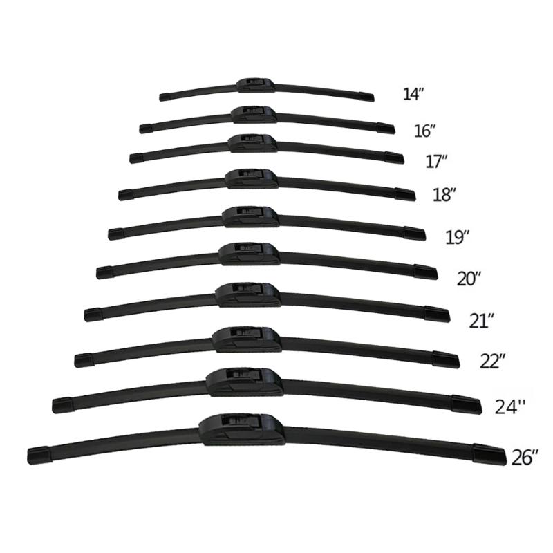 Auto Accessory Windshield Wiper Blades Brushes Universal Replacement Windscreen Wiper Car Front Wipers from 14'' to 26''