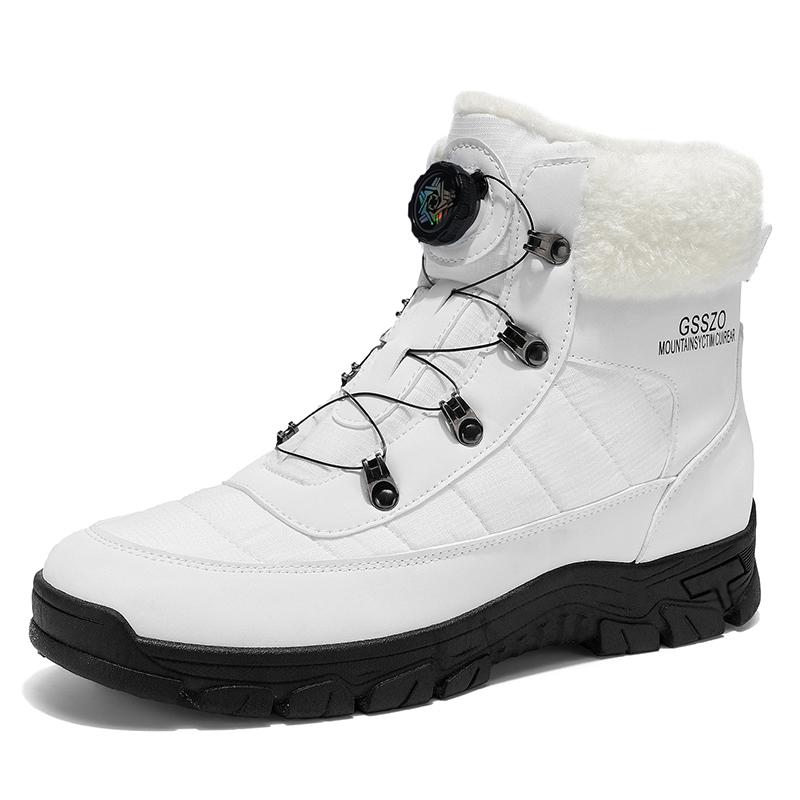 New Fall/Winter Men's Snow Boots Outdoor Anti-Slip Wear-Resistant Inner Fleece Lining for Extra Thickness Warmth High-Top Design