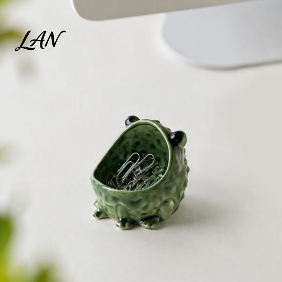 Decorative Resin Statue Cute Big Mouth Frog Ceramic Candy Dish & Key Bowl for Entryway Table, Frogs Bedside Table Organizer Bowl, Figurine Jewelry