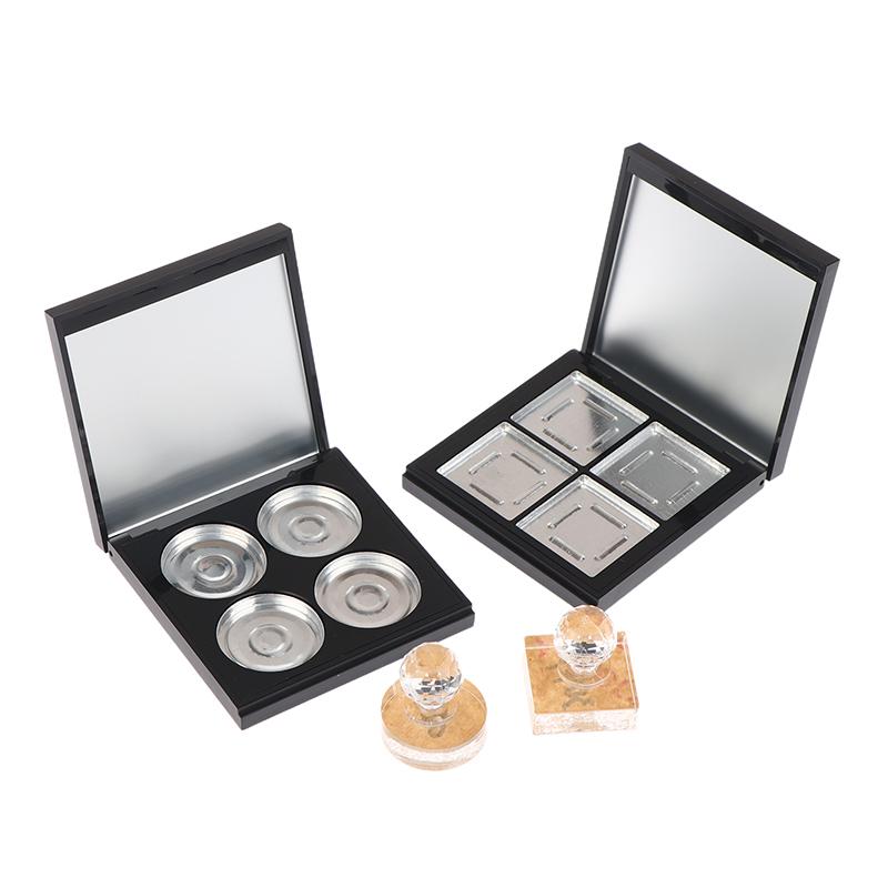 4 Grids Empty Magnetic Cosmetics Palette Holder Box Professional Lip Gloss Case With Mirror Powder Blusher Box For Eyeshadow