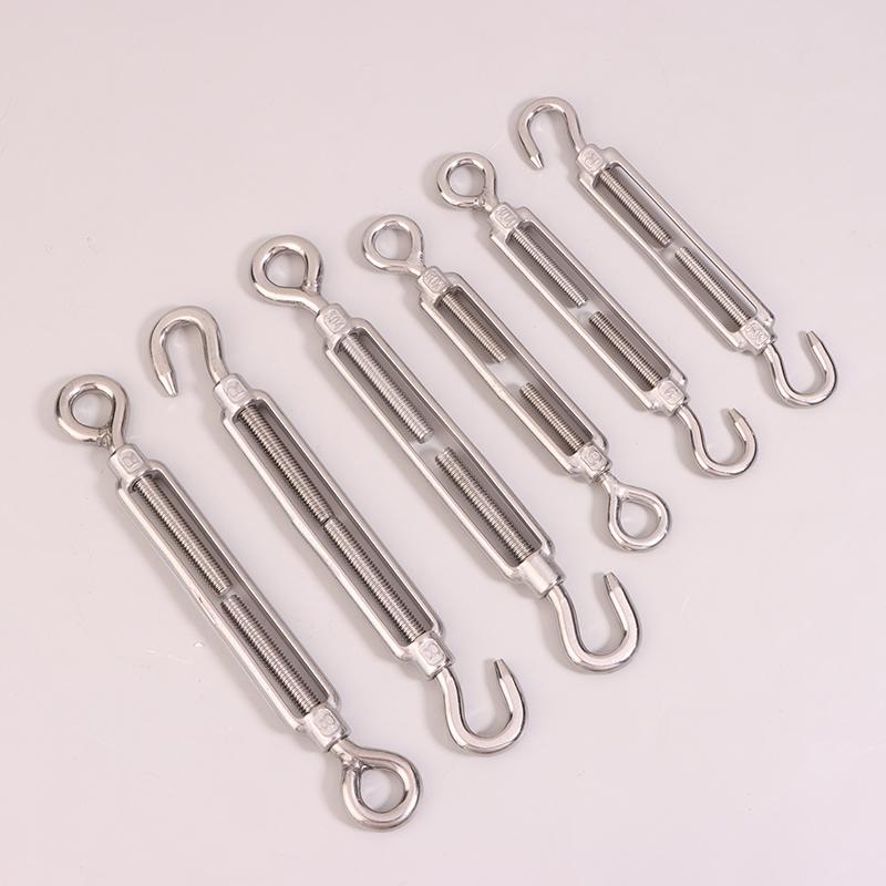 1Pc Oc/Oo/Cc Type M4 M5 M6 M8 Stainless Steel 304 Adjust Chain Rigging Hooks Eye Turnbuckle Wire Rope Tension Device