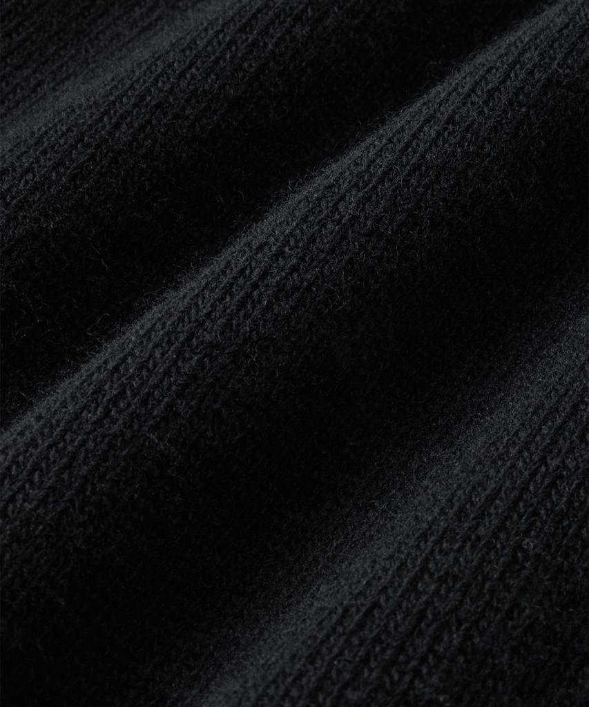 Branded After Round Crop Cardigan [Black]