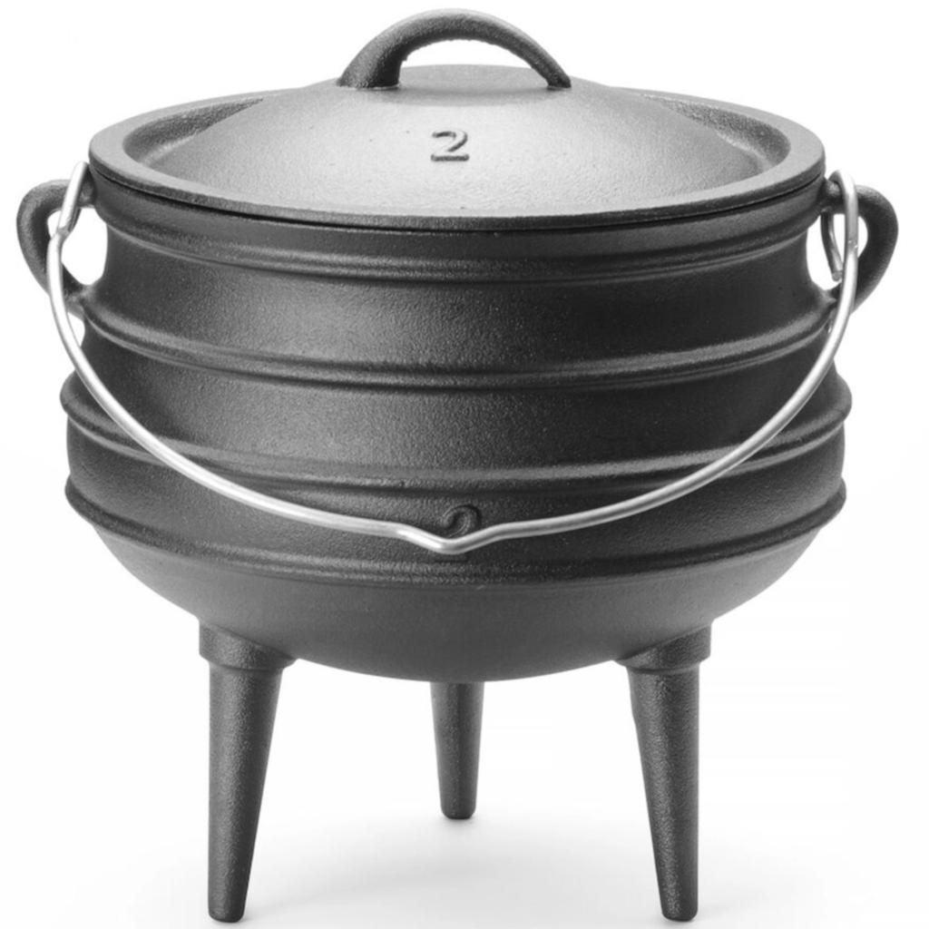 Marmite en fonte, marmite de chasse, pour le feu de camp, pour soupes et ragoûts, diamètre 245 x 280 mm, 6 l