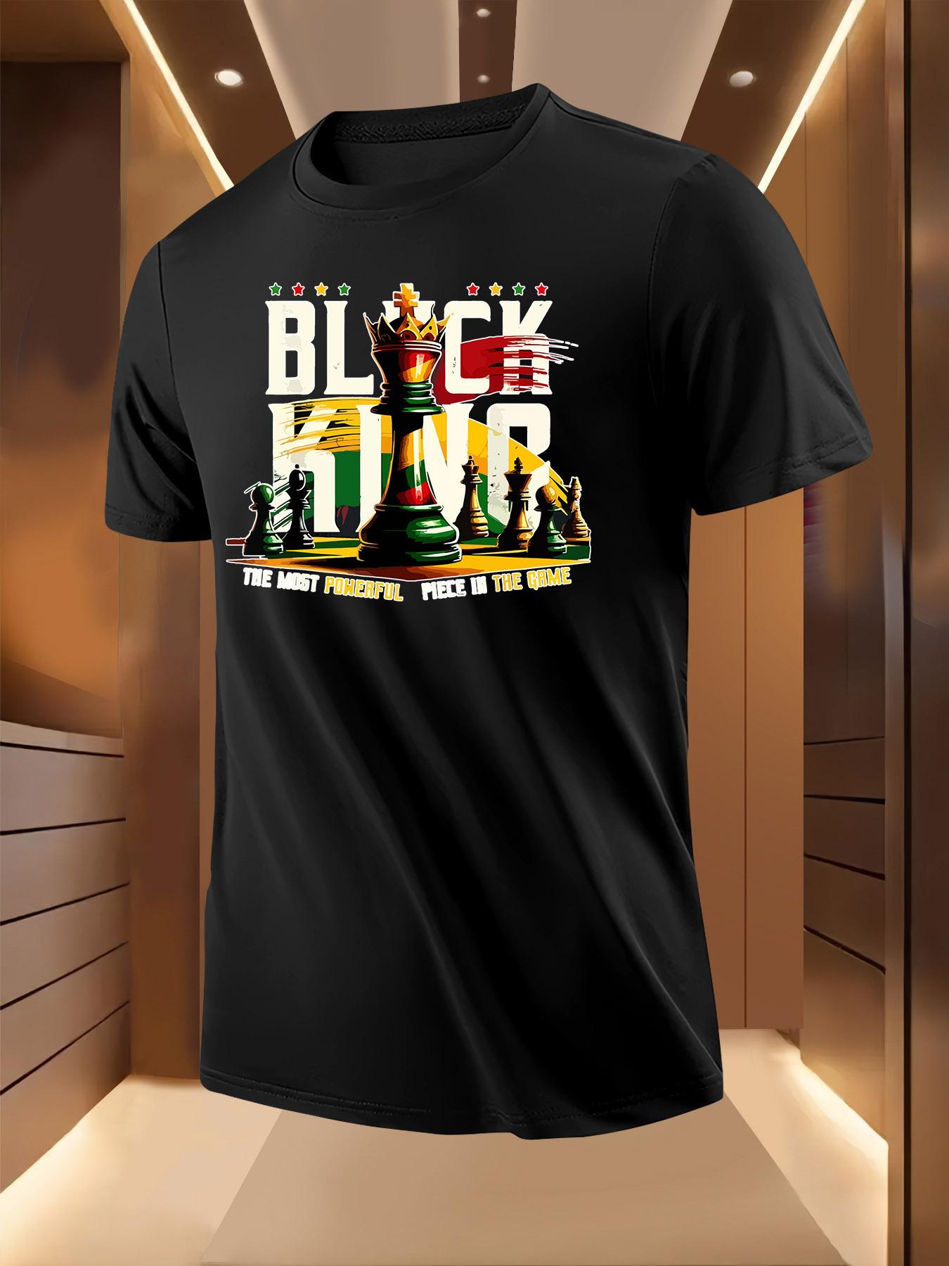 Chess King Graphic Tshirt - Light Yellow Tee with Bold B... S