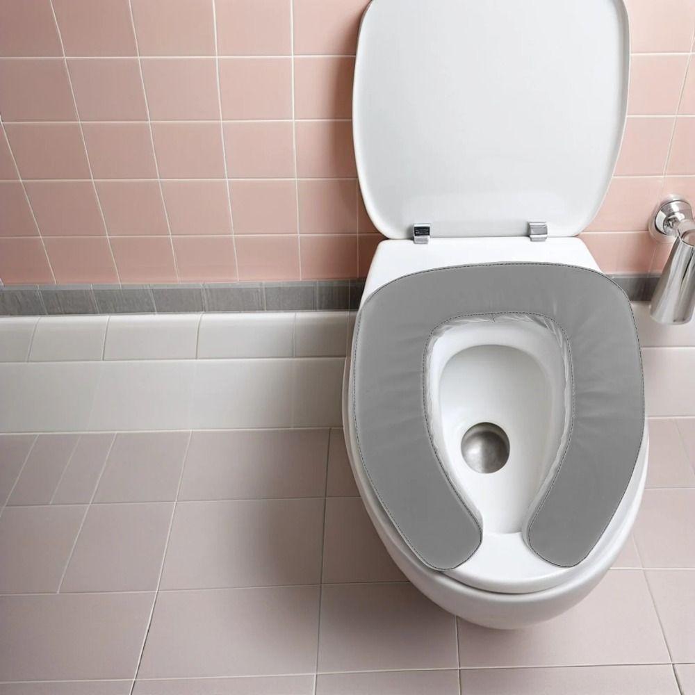 Waterproof Raised Toilet Seat Cushion Thick Padded Heighted Toilet Seat Cover Home Bathroom