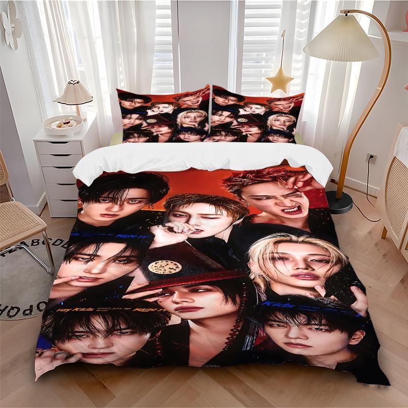 3Pcs Kpop Stars Fashion Bedding Sets For All Sizes New 3D Printed Bed Cover Comforter Duvet Cover Pillowcase Bedroom Decoration