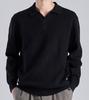Beoteunseoul Wool Blend Open Collar Knit (Black)