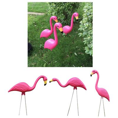 Décoration Flamant Rose de Jardin Extérieur Figurine Réaliste en Plastique pour Pelouse Ornement de Prairie pour Maison Patio Piscine