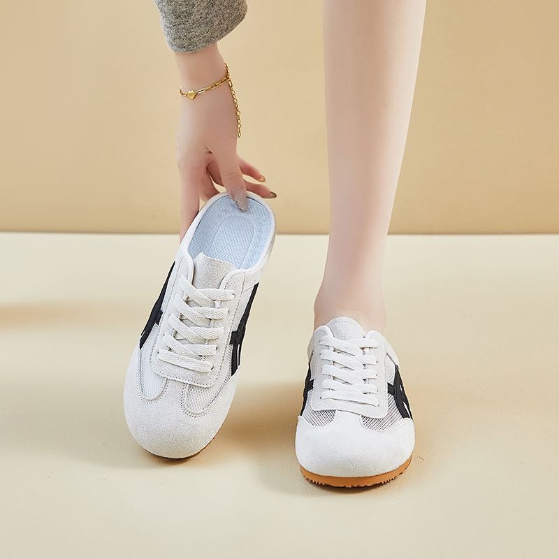 

Cool slippers women s summer wear mesh thick-soled lazy shoes one pedal bag head half slippers new casual shoes drag 35 рожевий