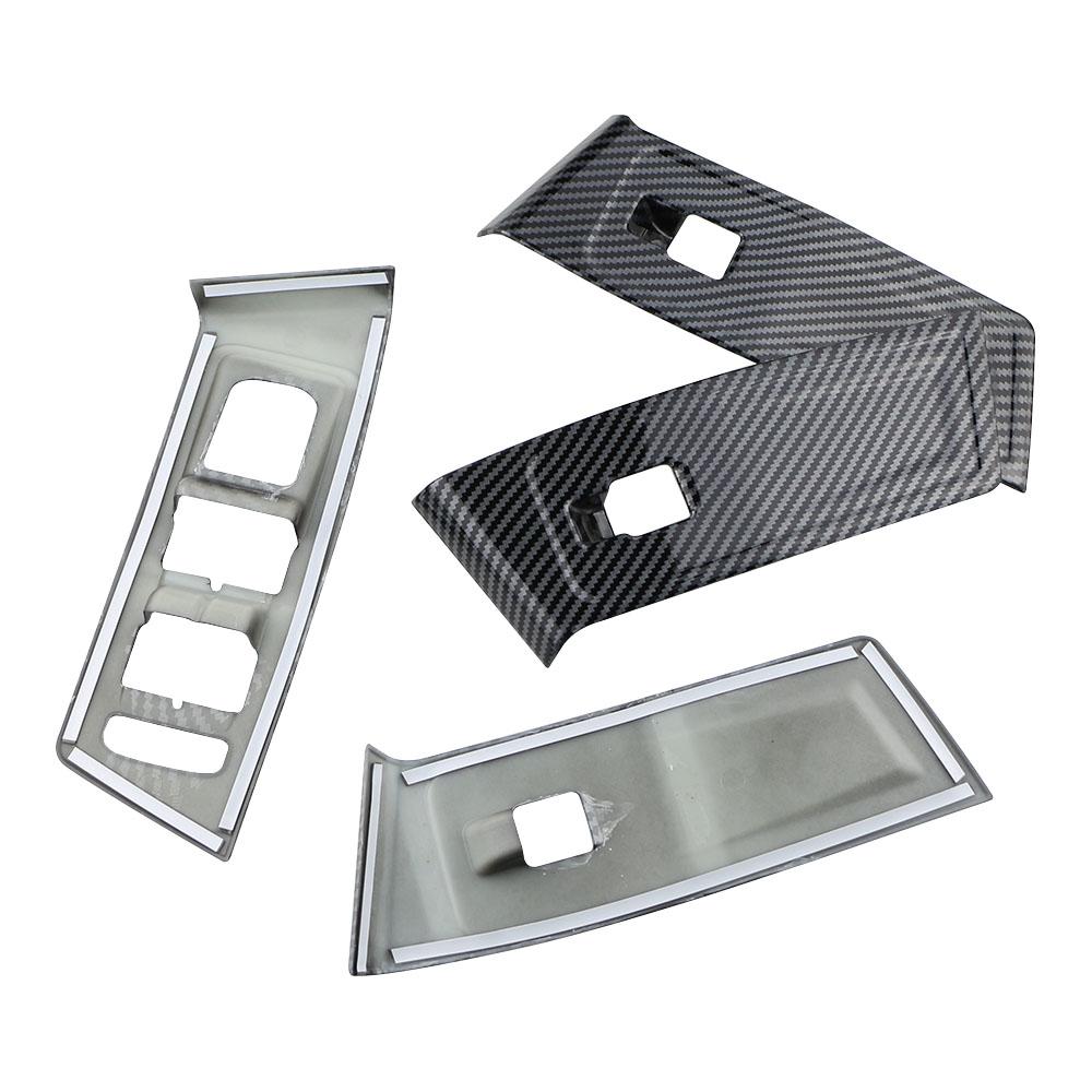 Car Window Lifter Panel Sticker for Volkswagen T-Roc Troc 2018-2026 LHD Imitation Carbon Fiber ABS Interior Styling Accessories