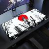 Japanese Samurai Mouse Pad Desk Mat XXL Black and White Gaming Keyboard Mat Large Oni Samurai Deskpad Ghost of Tsushima Mice Pad