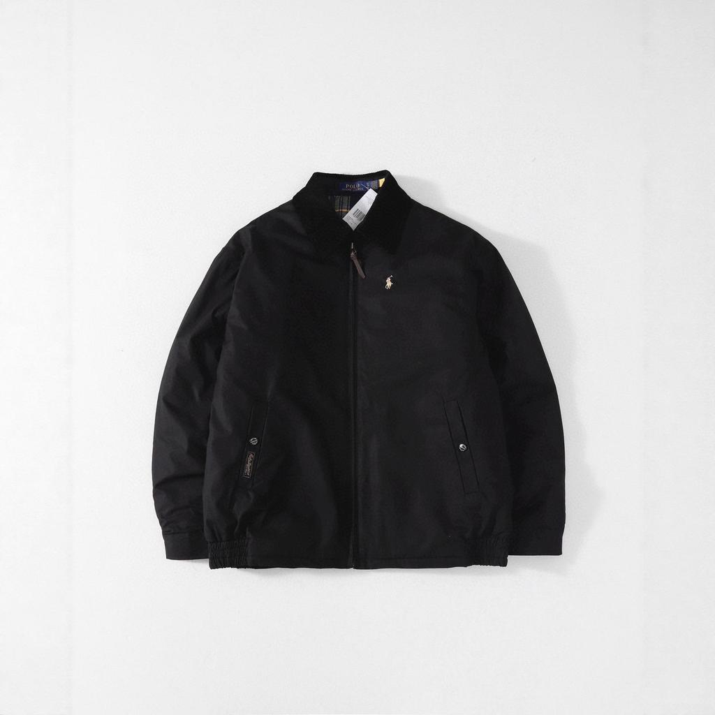 Unisex RL Pony Dicke Reversjacke - Klassische Retro Bestickte Baumwollmode.