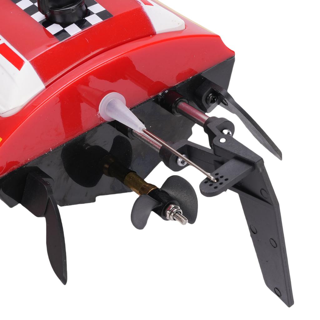 RC Boat Remote Control Speedboat with Brush Motor Low Battery Alarm Capsize Recovery Stunt Rolling Long Runtime