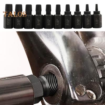 10Pcs Damaged Bolt Extractor Kit High Hardness Rustproof Easy To Use Heavy-Duty Screw Extractor Bolt Remover Tools