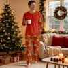 Men's 2-Piece Pajama Set Long Sleeve Crewneck Top and Pants Casual Comfortable Sleepwear