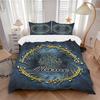 Custom Textile Golden Bedding 3 Piece Set HD Print Duvet Cover Pillowcases for Teens Adult Bedroom Decoration