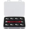 Motorcycle Spoke Wrench Set, CNC 5.0-6.8mm, 93mm/3.7in for Most Bikes(Red)