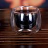 2pcs Set 50ml Insulated Glass Cup Transparent Espresso Foreign Wine Vodka Liquor Glasses Creative Double Layer Kung Fu Tea Mug