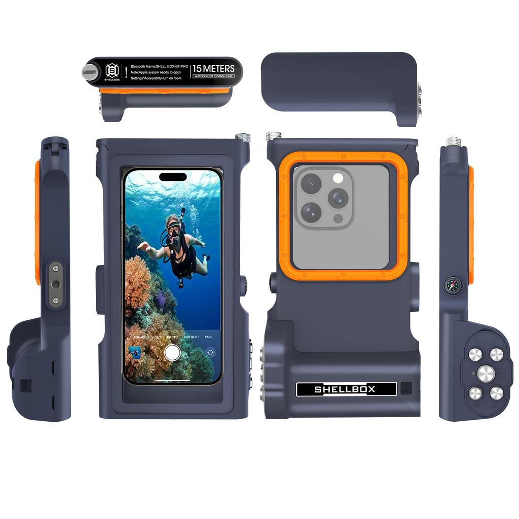 Tauchgehäuse für iPhone 3. Unterwasserfotografie-Gehäuse mit Bluetooth Wasserdicht IPX8 Standard Wasserdicht zum Schwimmen Sommer Heiß mit Trageband