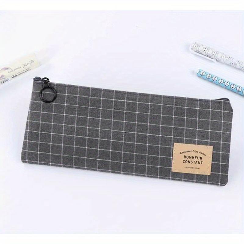 Student Stationery Canvas Pencil Bag Retro School Pencil Bag Office School Supplies Bag Handle Pencil Writing Tool Gift