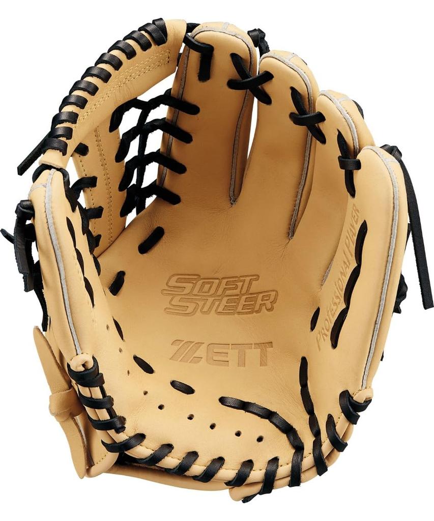 ZETT Youth Baseball Soft R Brown Size BJGB74540F Glove, Steer, All-Around, Blue/P (2532), L,