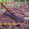 Manganese Steel Hand-Forged Spiral Rake: Multifunctional Garden Tool