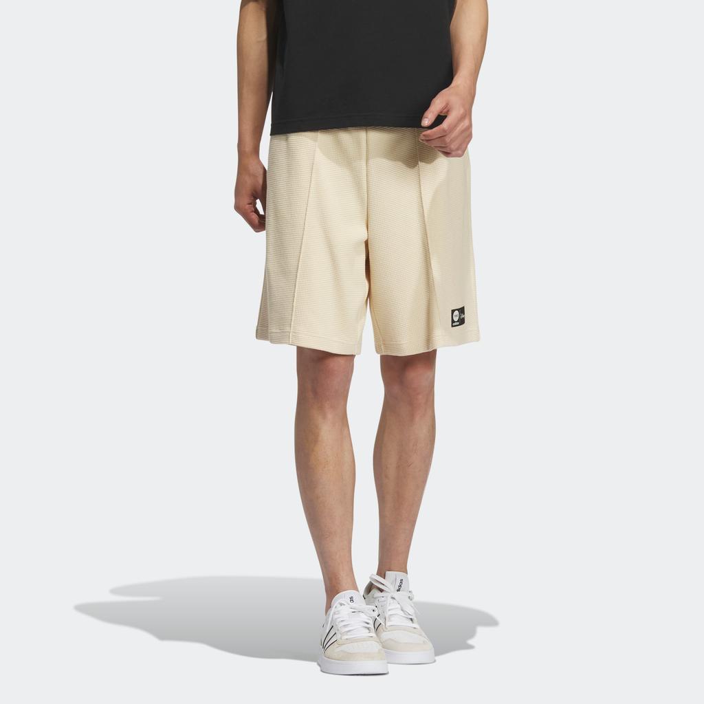 Adidas Neo X Lotso Bear Joint-Edition SS23 Cartoon Print Straight Casual Shorts Unisex Bottoms Rock-Layer Sandstorm IP4044