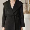 ELLASSAY Women's Shawl Lapel Wool Coat