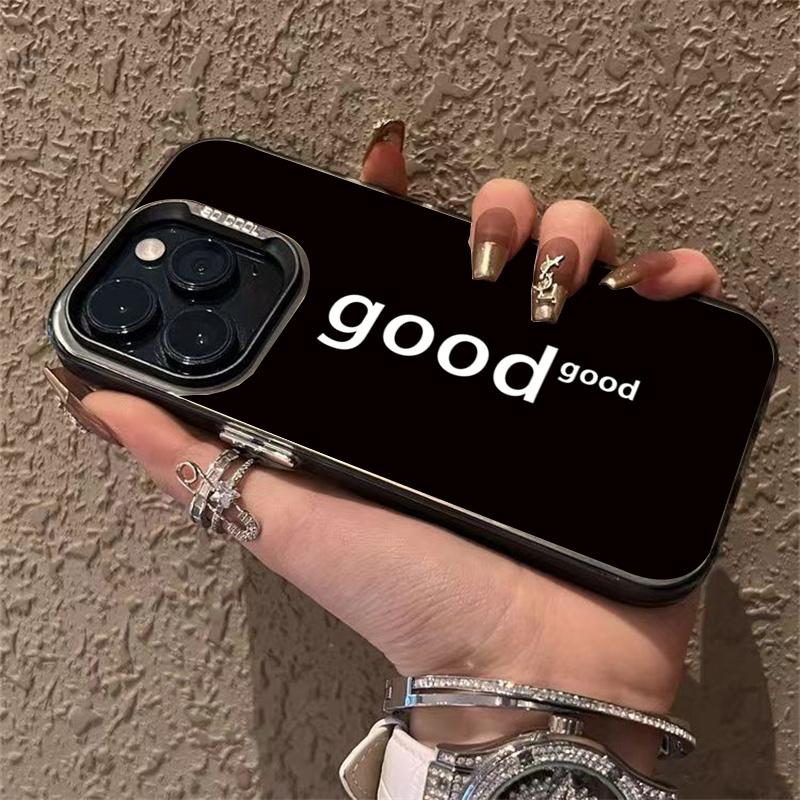 Simple Letters Plating Matte Phone Case for Samsung Galaxy A55 A35 A15 A14 A32 A52S A54 S24 Ultra S21 S23 S22 Plus FE Hard Cover