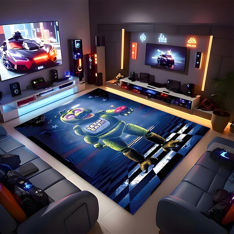 1pc Five Nights at Freddy's3 Print Area Rug - Soft, Washable Non-Slip Indoor Mat for Office Chairs, Living Room, Home Office Decorative Rug
