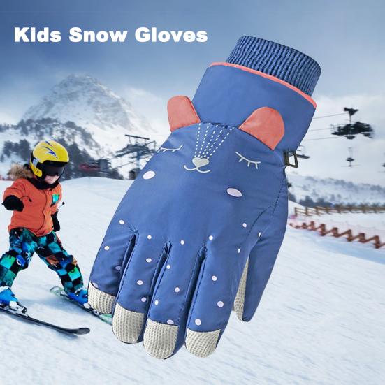 

Зимние перчатки с милым мультяшным узором, водонепроницаемые