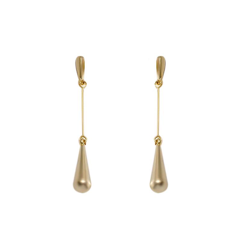 

Матовые геометрические серьги-капли для женщин - Корейский стиль, Темпераментные, Простые, Морозная холодная эстетика