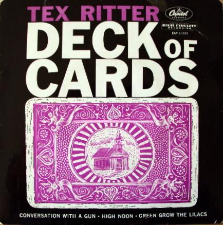 

7inch Record TEX RITTER Deck Of Cards EAP11323 Capitol Records 1960 UK CountryFolk Used