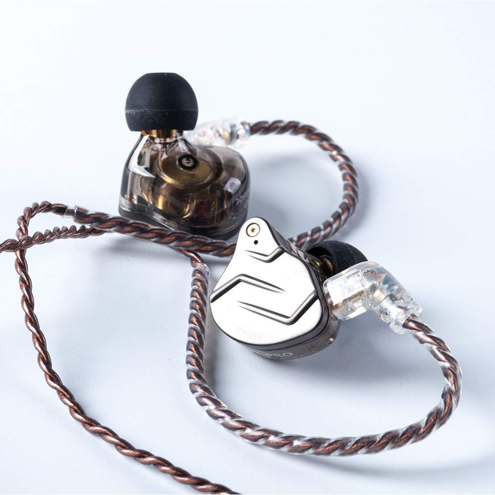 KZ ZSN Pro Deep Bass Hybrid High Sound Duralumin Plug Pro with Earphones, 1BA+1DD, In-Ear Earphones, Isolation, Chinese-Style Earphones, 2-Pin