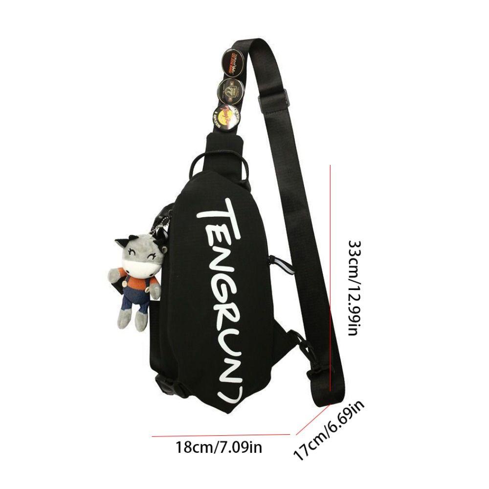 Letter Chest Bag Messenger Bag Shoulder Bag Lightweight Crossbody Bag  Streetwear