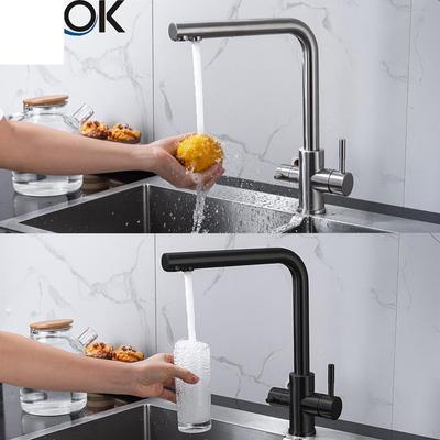 Drinking Filtered Water Kitchen Faucet Purification Tap Dual Handle Faucet Kitchen Sink Tap