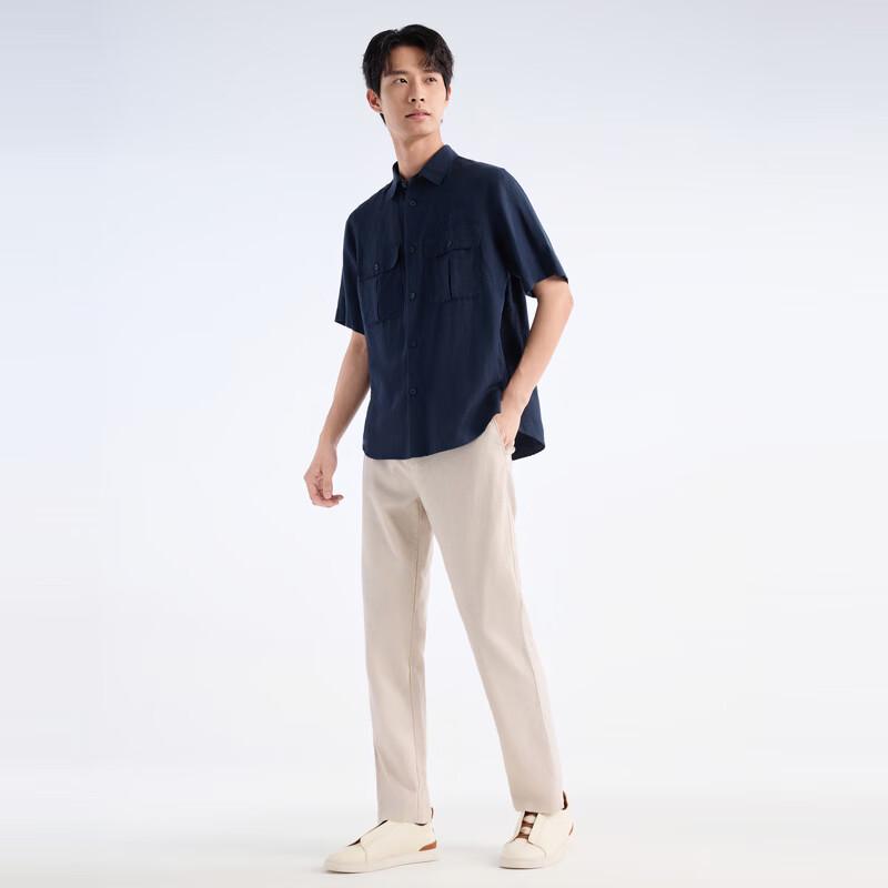 Men's Linen Lyocell Short Sleeve Shirt