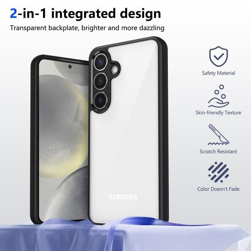 Matte Acrylic Transparent Phone Case For Samsung Galaxy S25 Edge S24 S23 Plus S22 Ultra S21 FE A56 A36 A55 A16 A06 4G5G