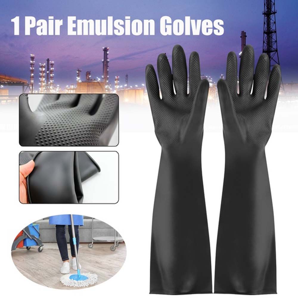 Anti Chemical Lab Rubber Acid Alkali Safety Gloves Labor Supplies Industry Gloves Latex Gauntlets