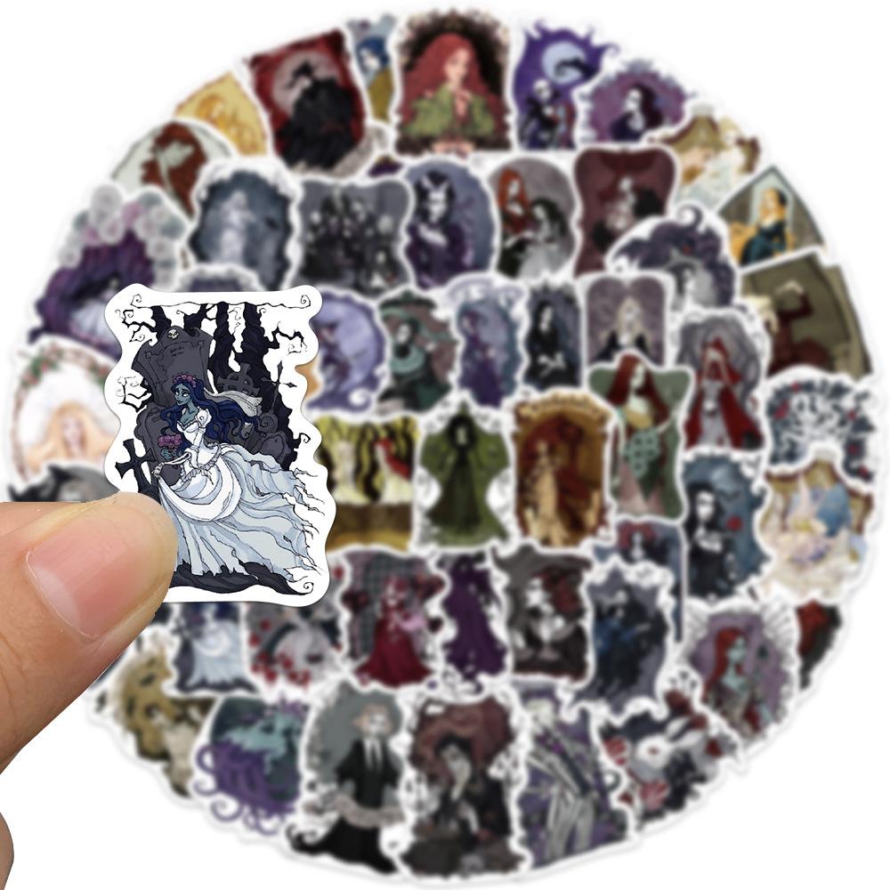 53 Pegatinas Graffiti de Bruja Estilo Gótico Maleta Guitarra Cuaderno Pegatinas Impermeables DIY