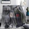 Kakashi Hatake Anime Pattern Flannel Blanket, High Quality Comfortable for All Seasons, Home Decor, Warmth and Comfort, Perfect for Gifts.