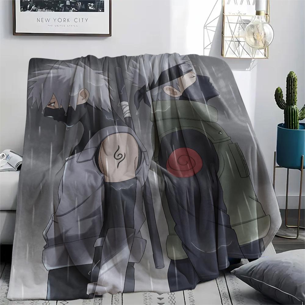 Kakashi Hatake Anime Pattern Flannel Blanket, High Quality Comfortable for All Seasons, Home Decor, Warmth and Comfort, Perfect for Gifts.