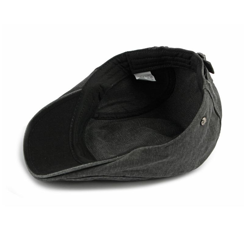 Cotton Cap Men's Forward Cap Solid Color Beret British Retro Front and Reverse Cap