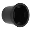 EZBUYGO Black Cup Holder Insert 73mm Universal Fit for Carboat Pontoon RV with 4 Cushion Liners for Vibration Noise Reduction -