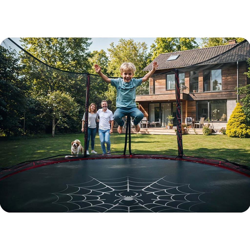 Zahradní trampolína 6 stop/183 cm s vnější sítí a žebříkem Neo-Sport
